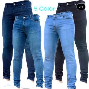 Men Fashion Casual Pants Super Skinny Jeans